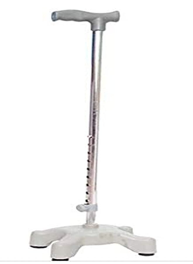 MUBBA Walking Sticks for Old Age and Patients Height Adjustable Sticks Steel Colour (Grey) - Image 5