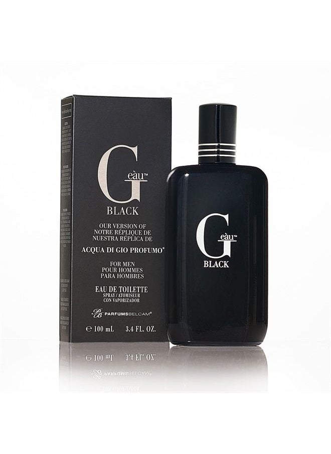 PB ParfumsBelcam - G Eàu Black, version of Acqua di Gio Profumo Eau de Toilette Spray for Men, 3.4 Fl Oz - Image 1