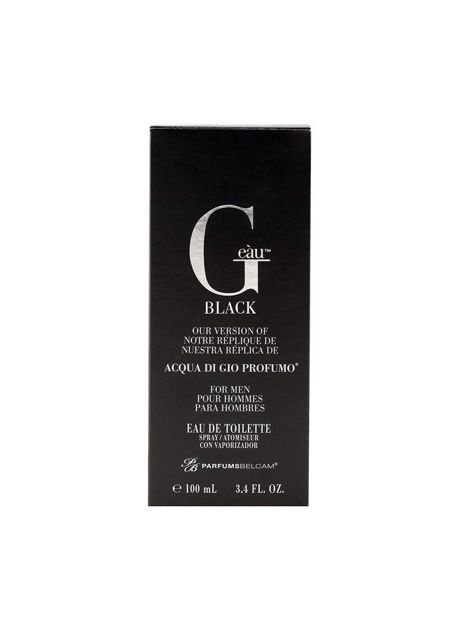 PB ParfumsBelcam - G Eàu Black, version of Acqua di Gio Profumo Eau de Toilette Spray for Men, 3.4 Fl Oz - Image 1