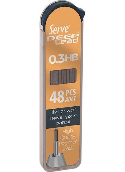 Serve Deep Mechanical Pen Tip 0 3 mm Hb Tube of 48 Mustard Yellow 