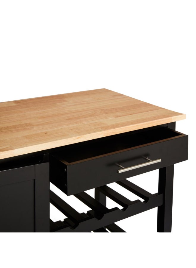 Five Simply Smart Claude Large Serving Trolley Black and Brown 87.5 x 48 x 100 cm 131375 - Image 2