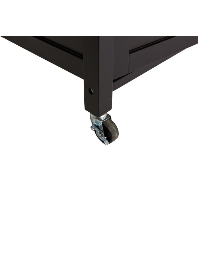 Five Simply Smart Claude Large Serving Trolley Black and Brown 87.5 x 48 x 100 cm 131375 - Image 3