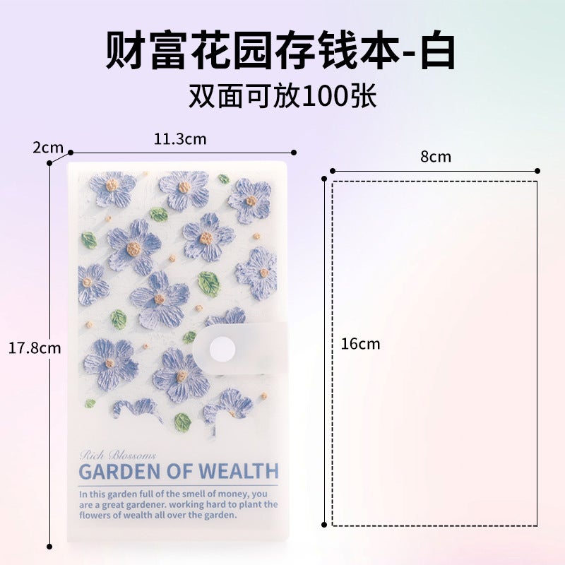 A6 Savings Book with Cash Storage, 3D Snap-On Plastic Cover, Banknote Storage Album, Commemorative Coin Collection, 3D Oil Painting Information  Book - Image 1