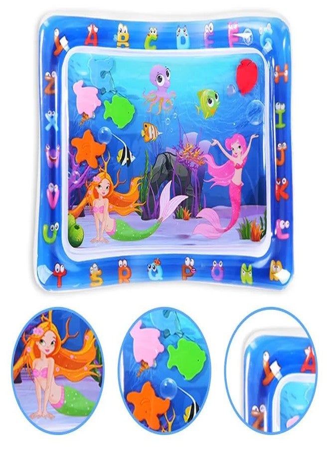 LDG WARE Baby Water Play Mat with ABCD for Kids Learning | Inflatable Indoor and Outdoor Water Play Mat | Leakproof Baby Sleeping Pad Safe and Enjoyable Water-Filled (Pack of 1, Blue) - Image 3