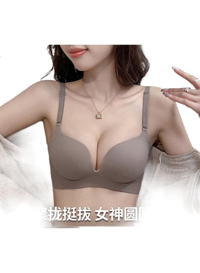 Fentengcare (Fentengcare)【Small Chest Push-Up Non-Empty Cup】Seamless Bra Upper Support Wire-Free Smooth Surface Side Breast Reduction Bra - Image 1