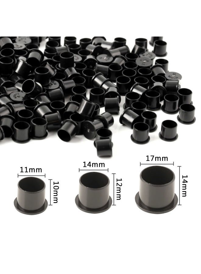 Autdor Tattoo Ink Caps Cups - 300pcs Mixed Tattoo Caps Cups With Base Pigment Cups #11 Small #14 Medium #17 Large for Tattoo Machine, Tattoo ink, Microblading Tattoo Supplies - Image 2