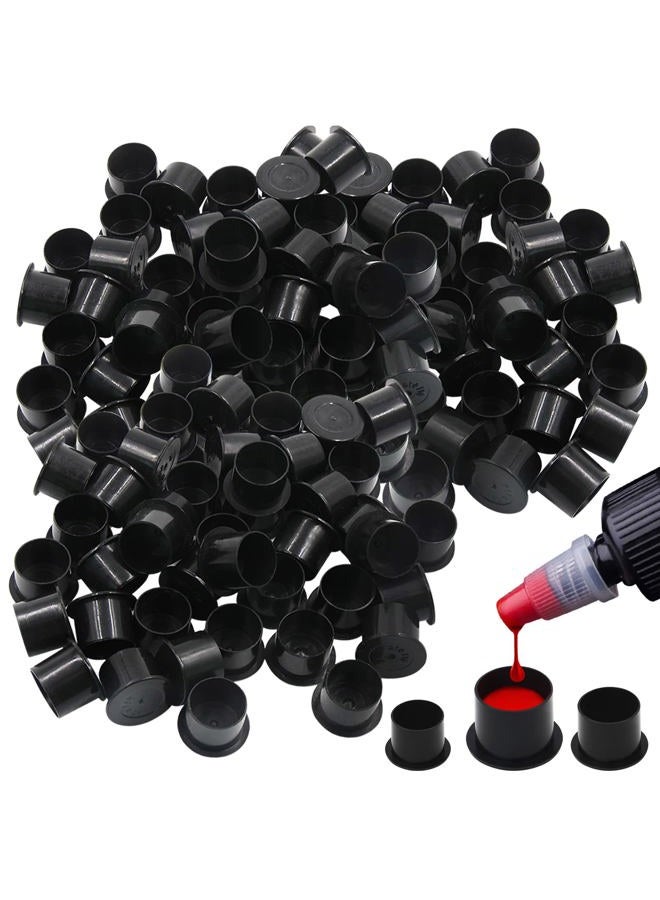Autdor Tattoo Ink Caps Cups - 300pcs Mixed Tattoo Caps Cups With Base Pigment Cups #11 Small #14 Medium #17 Large for Tattoo Machine, Tattoo ink, Microblading Tattoo Supplies - Image 3