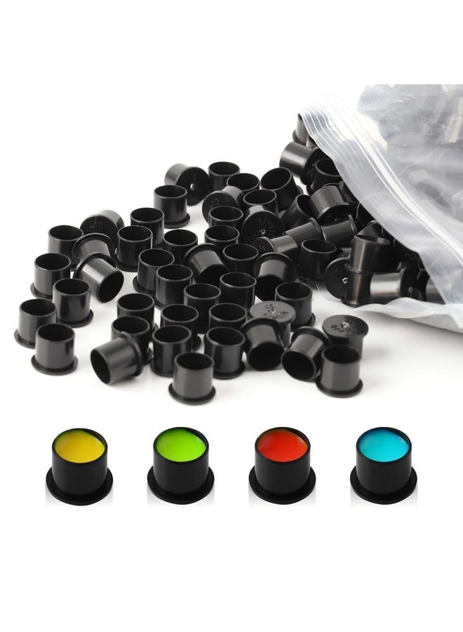 Autdor Tattoo Ink Caps Cups - 300pcs Mixed Tattoo Caps Cups With Base Pigment Cups #11 Small #14 Medium #17 Large for Tattoo Machine, Tattoo ink, Microblading Tattoo Supplies - Image 4