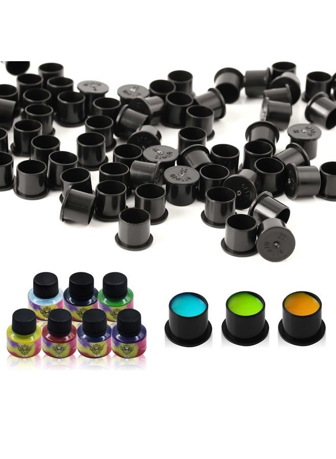 Autdor Tattoo Ink Caps Cups - 300pcs Mixed Tattoo Caps Cups With Base Pigment Cups #11 Small #14 Medium #17 Large for Tattoo Machine, Tattoo ink, Microblading Tattoo Supplies - Image 5