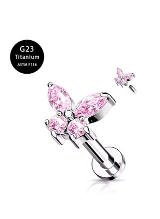 إبرة أذن وشفاه من التيتانيوم على شكل فراشة مرصعة بالزركون - مقاومة للحساسية للبشرة الحساسة - pzsku/Z4B12055BA11660D57085Z/45/1755510592/1e3d5c9c-9c0e-4215-910c-fcb9d9ae9008