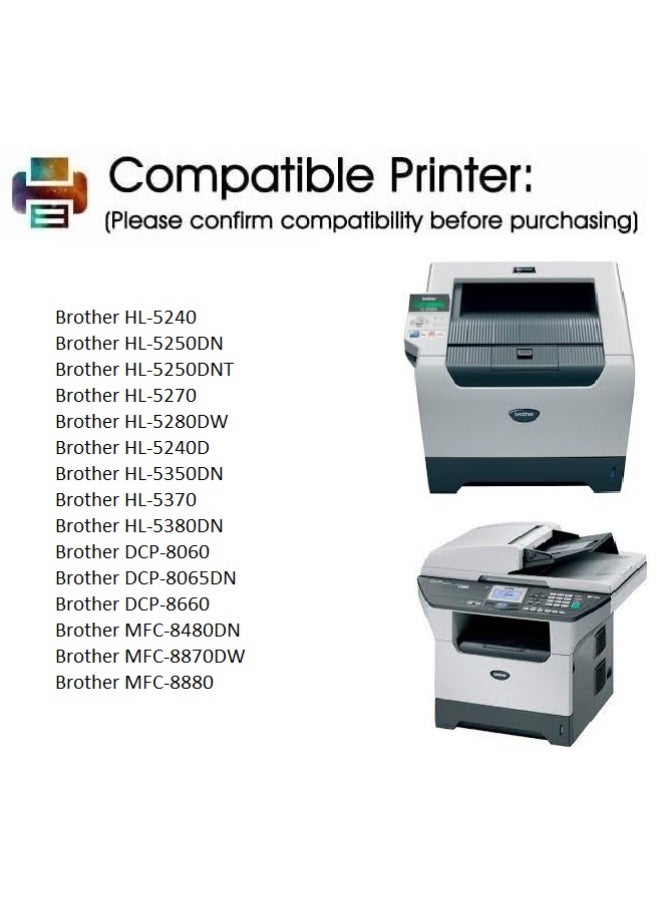 TN-3170 Black Toner Cartridge Replacement For Brother HL 5240, 5240L, 5250D, 5250DN, 5270DN, 5280DW, MFC 8460N, 8860DN, DCP 8060, 8065DN (Black) - Image 5