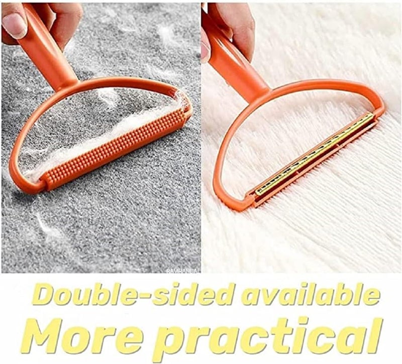 DAIDSUKE Pack of 2 Mini Portable Manual Lint Remover Reusable Lint Remover for Clothes and Carpet Hair Remover for Couch Multicolor - Image 4