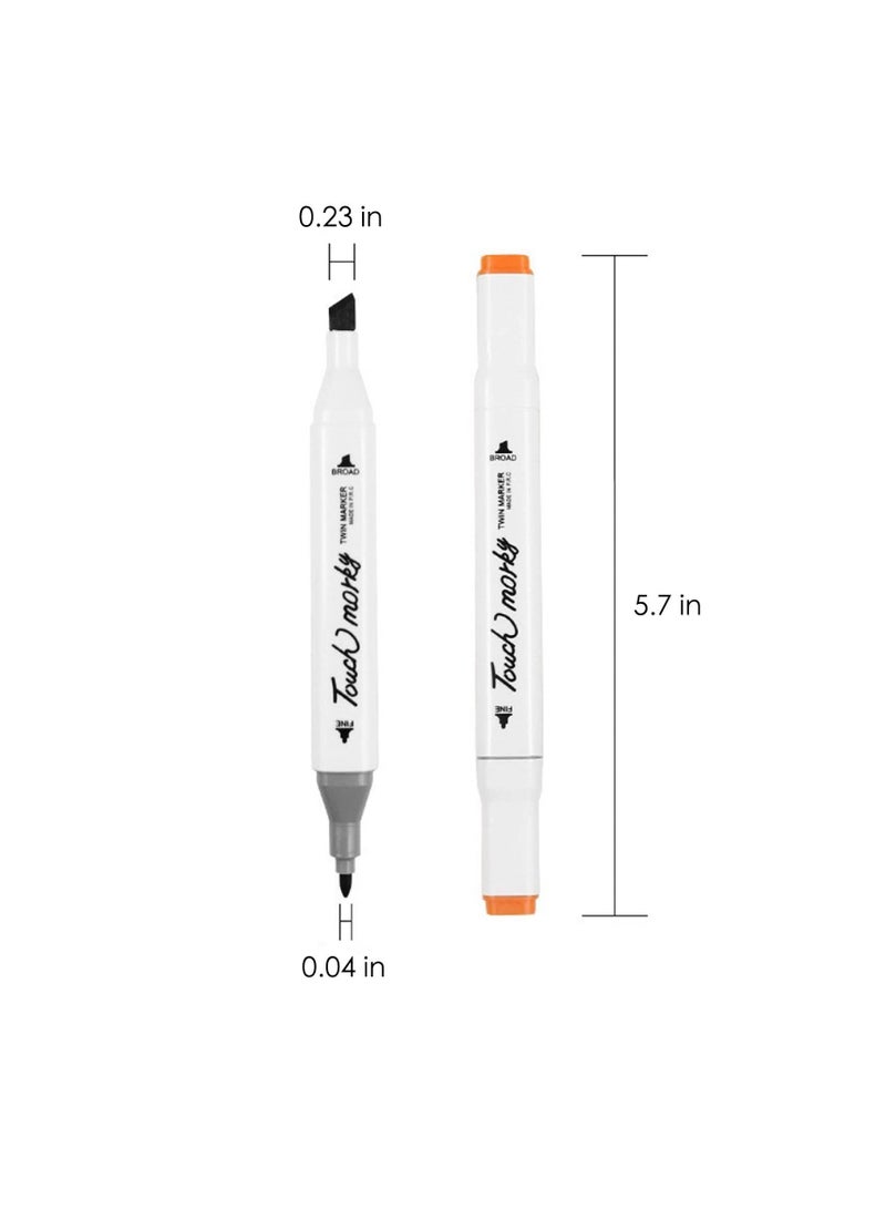 طقم أقلام تحديد ثنائية الطرف قابلة للغسل 60 لونًا كلاسيكيًا باستيل مجموعة أدوات تحديد فنية مثالية هدية للأطفال فتاة - Image 5