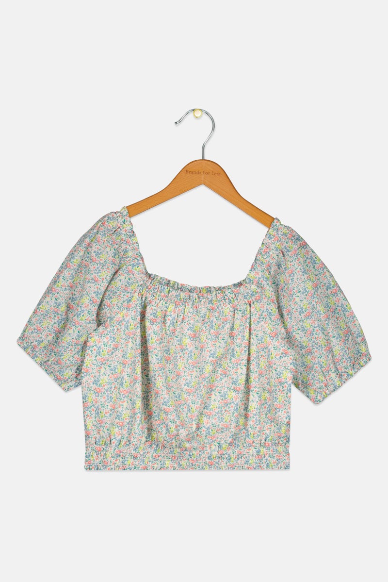 GAP Kids Girl Ditsy Print Top, Multicolor - Image 1