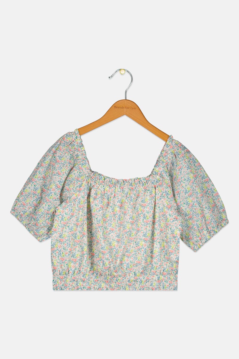 GAP Kids Girl Ditsy Print Top, Multicolor - Image 2