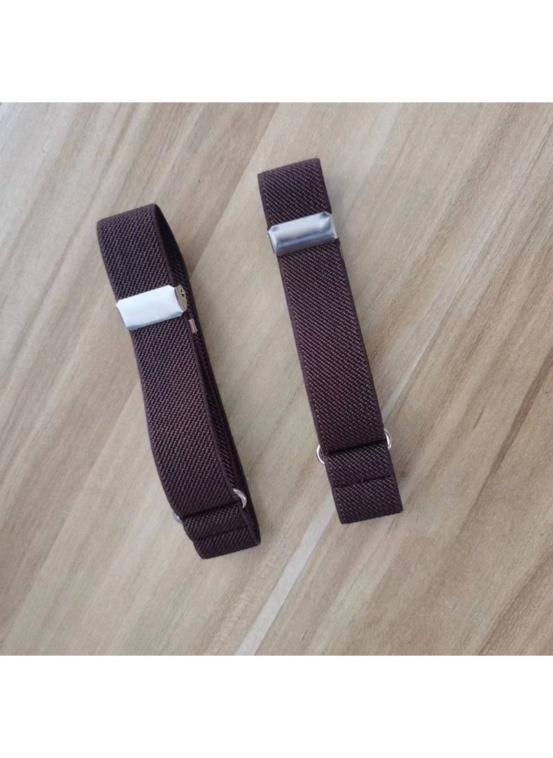 Generic - Elastic Armband Sleeve Garters Unisex Brown 2cm - Image 1