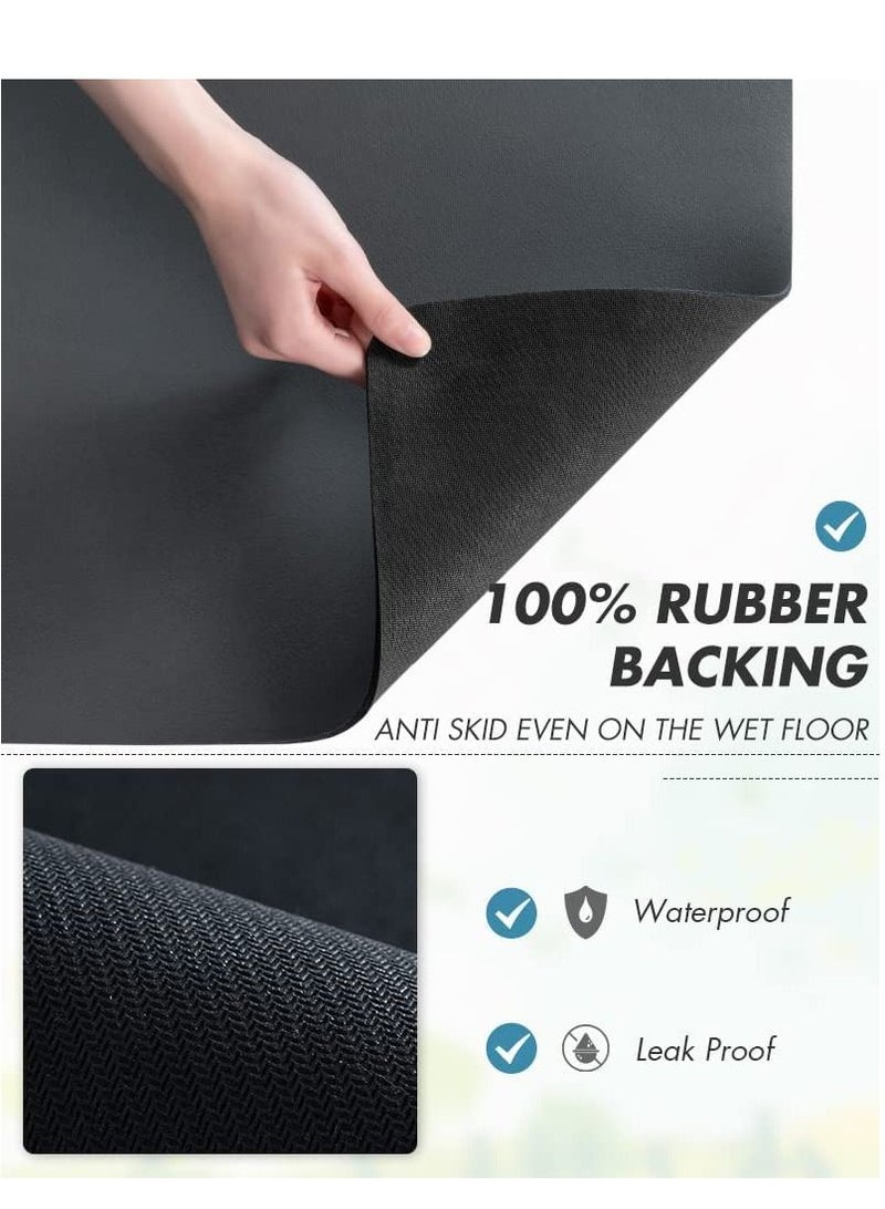 MIXDE Coffee Mat 50x60CM Hide Stain Rubber Backed Absorbent Dish Drying Mat for Kitchen Counter-Coffee Bar Accessories Fit Under Coffee Maker Coffee Machine Coffee Pot Espresso Machine - Image 5