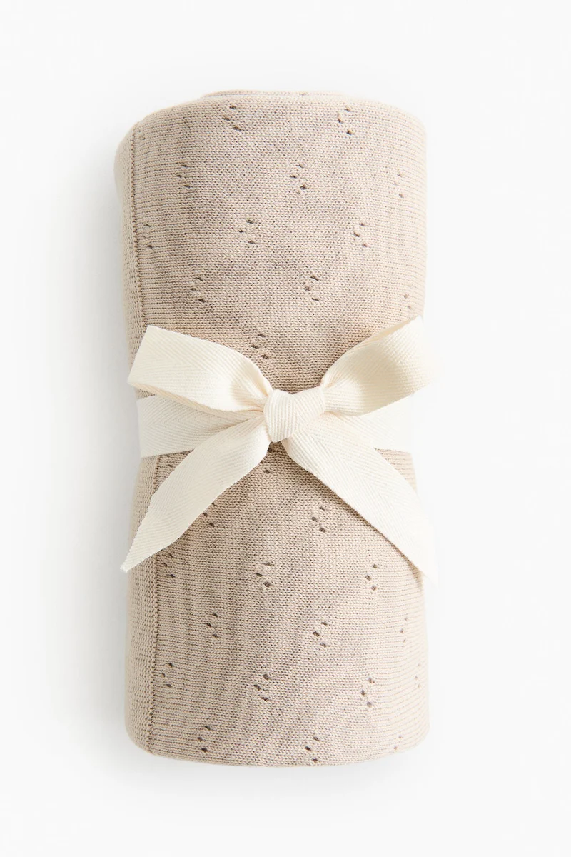 اتش اند ام بطانية للأطفال من القطن المنقوش