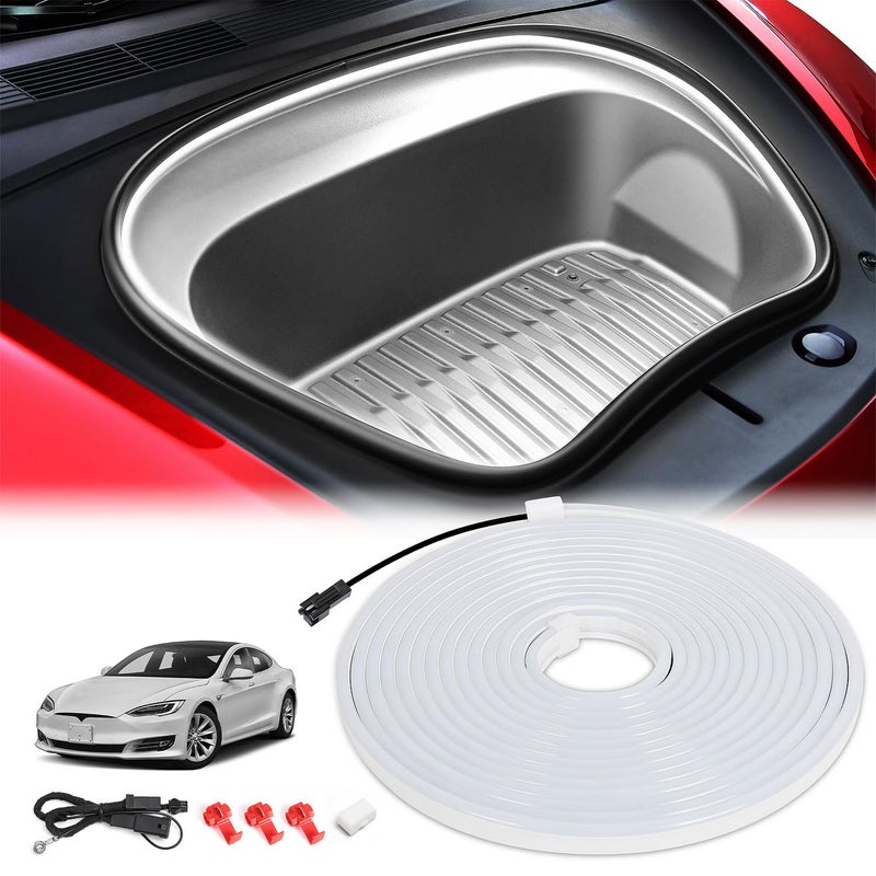 FICOLPO Ambient Led Trunk Lights for Tesla 20212023 Model 3 Model Y Front Interior Frunk Lightning String for Neon Atmosphere  Compatible with Tesla Accessories Warm White
