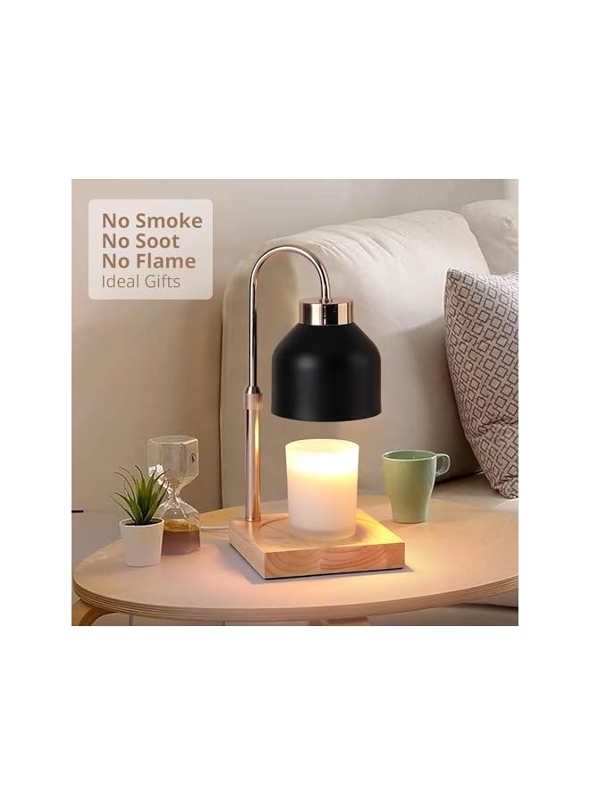 The Bros Candle Warmer Lamp, Adjustable Height Candle Lamp Warmer with Timer, Wax Warmer With Dimmer Adjustable Height For All Jar Scented Candle Melting Lamp Wax Warmer Bedroom Home Decor with 2 Bulb - Image 5