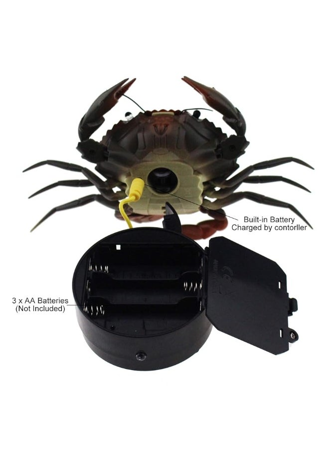 Tipmant Tipmant RC Crab Animal Toy Remote Control Car Vehicle Electronic Fake Insect for Kids Birthday Gift Christmas Halloween (Grey)  - Image 5