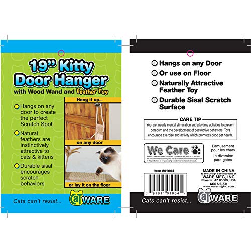 Ware Manufacturing Carpeted Kitty Scratch Surface Door Hanger Post, 19-Inch - Image 5