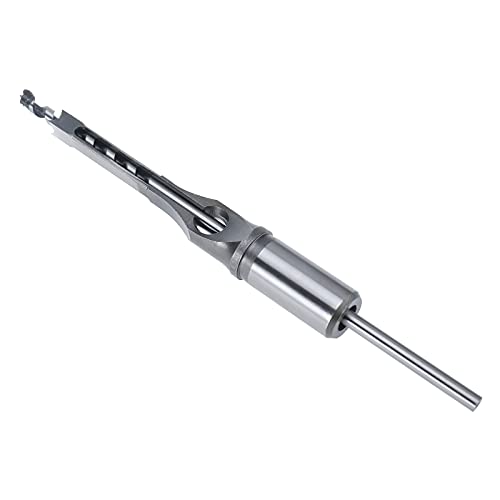 YaeKoo Square Hole Mortise Chisel Drill Bit Set, HSS Woodworking Hole Saw Mortising Chisel Hole Drill Bits 6/25" 1/4" 5/16" 3/8" 2/5" 1/2" 9/16" (7 Pieces) - Image 2