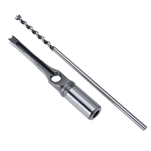 YaeKoo Square Hole Mortise Chisel Drill Bit Set, HSS Woodworking Hole Saw Mortising Chisel Hole Drill Bits 6/25" 1/4" 5/16" 3/8" 2/5" 1/2" 9/16" (7 Pieces) - Image 3