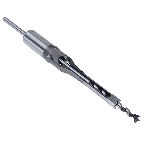 YaeKoo Square Hole Mortise Chisel Drill Bit Set, HSS Woodworking Hole Saw Mortising Chisel Hole Drill Bits 6/25" 1/4" 5/16" 3/8" 2/5" 1/2" 9/16" (7 Pieces) - Image 4