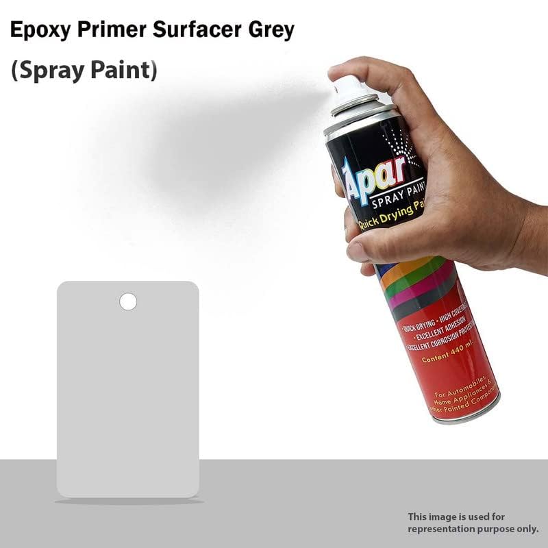 APAR Spray paint Epoxy Primer Surfacer Grey -440 ml, High Rust Protection/For Car, Bike,Scooty, Cycle, Metal Furnitures and industrial parts - Image 3