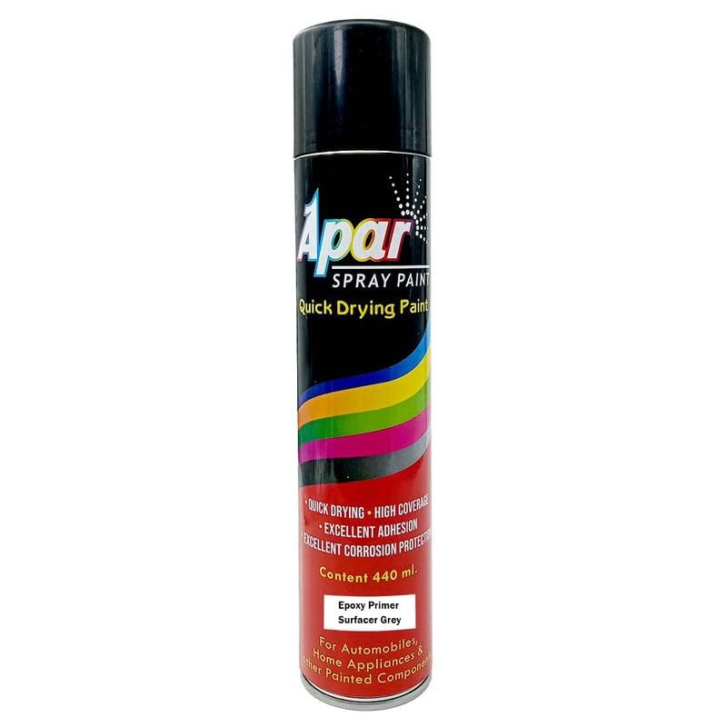 APAR Spray paint Epoxy Primer Surfacer Grey -440 ml, High Rust Protection/For Car, Bike,Scooty, Cycle, Metal Furnitures and industrial parts - Image 1