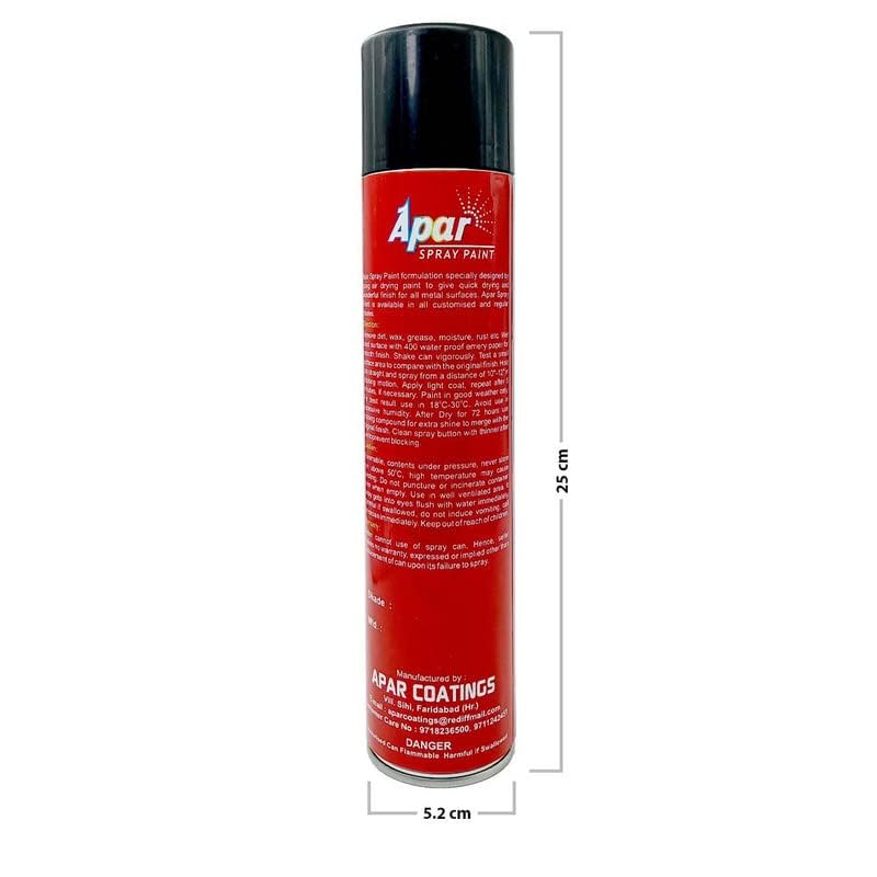 APAR Spray paint Epoxy Primer Surfacer Grey -440 ml, High Rust Protection/For Car, Bike,Scooty, Cycle, Metal Furnitures and industrial parts - Image 2