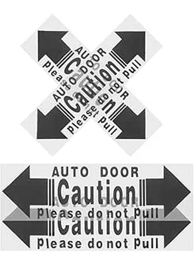 4Pcs High Adhesive Black Car Door Warning Decals For Vehicle Safety - Image 1