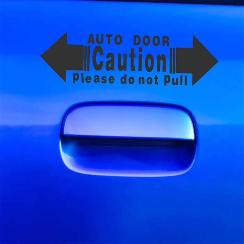 4Pcs High Adhesive Black Car Door Warning Decals For Vehicle Safety - Image 5