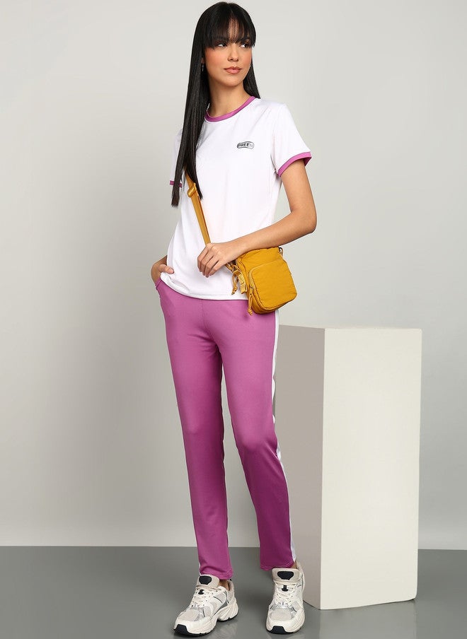 PREEN Women Colourblocked T-shirt and Pyjama Set - Image 4