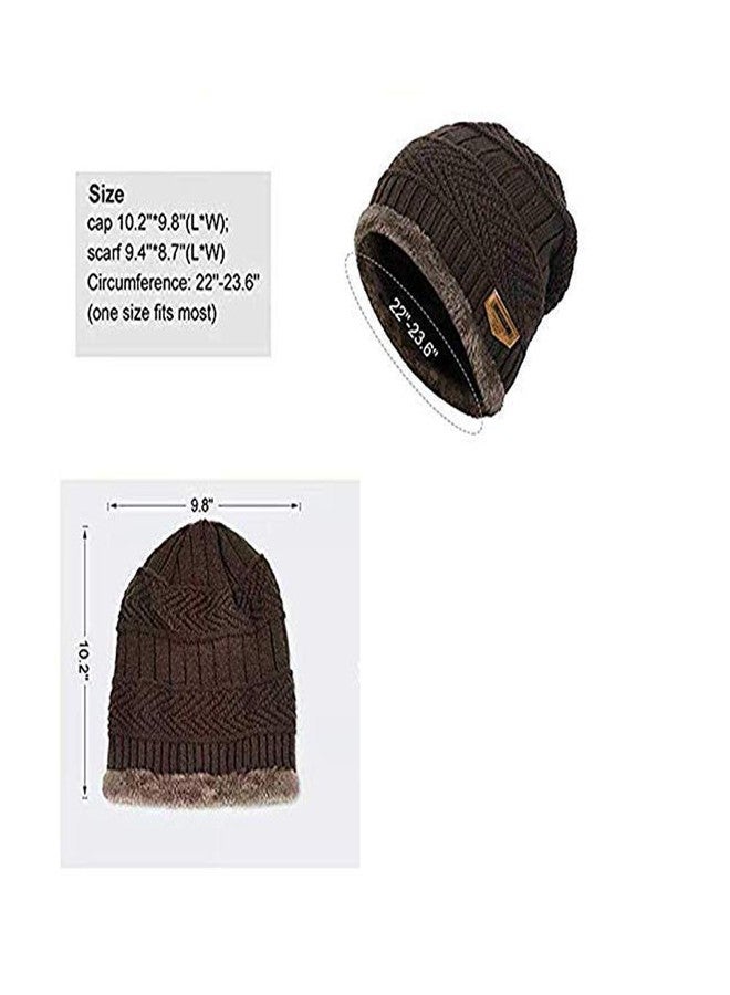 Malvina Woolen Cap, Knitted Skull Cap for Men & Women (Brown) - Image 2