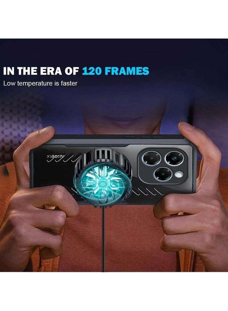 عام غطاء متوافق مع إنفنكس نوت 40X 5G، تصميم يتضمن فتحات لتبديد الحرارة، غلاف هجين من TPU الشفاف وإطار من سبائك الألمنيوم، يوفر حماية وكفاءة في التبريد لإنفنكس نوت 40X. - Image 4