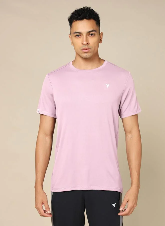 تكنوسبورت تيشيرت سادة بياقة مستديرة قصة ضيقة