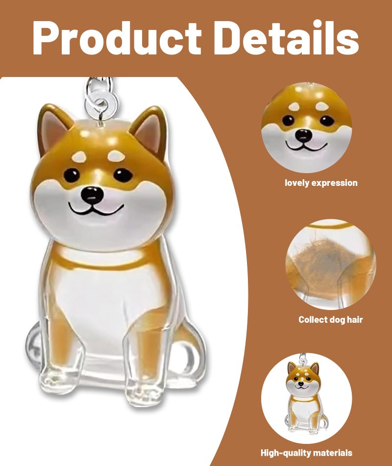 RupeeRise Dog Fur Capsule Key chain, Dog Keychain,Cute Keychain for Pet Hair Keepsake, Transparent Hair Collector for Bike and Car Key Holder, Durable and Stylish Accessory for Pet Lovers (Modern) - Image 3