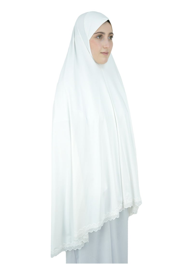 DAMAS COLLECTION - Two Piece Islamic prayer dress women with Lace - Prayer Clothes for Women - Prayer Abaya For women - Jilbab 2 piece, Umrah essentials for women - Prayer set - Image 1