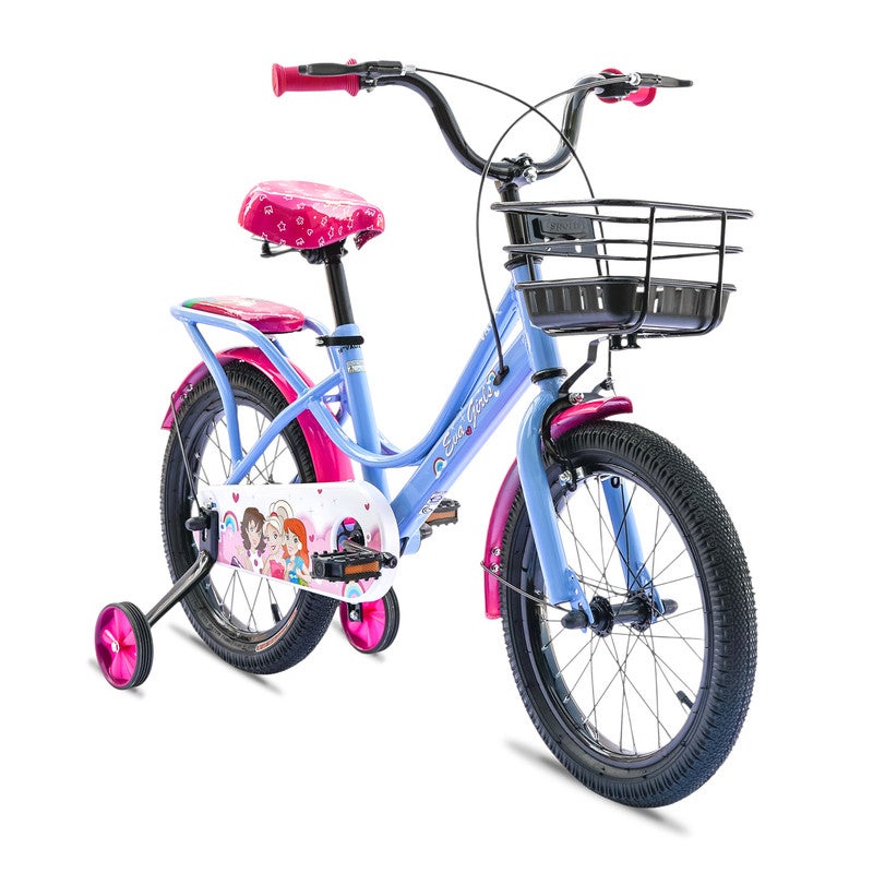 Vaux Eva 16-Inch Girl Bike | 16-Inch Wheel Size | Adjustable Seat | With Training Wheels | Blue Color - Image 2