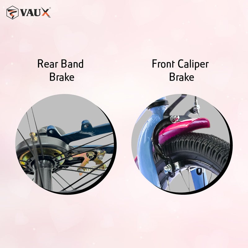 Vaux Eva 16-Inch Girl Bike | 16-Inch Wheel Size | Adjustable Seat | With Training Wheels | Blue Color - Image 4