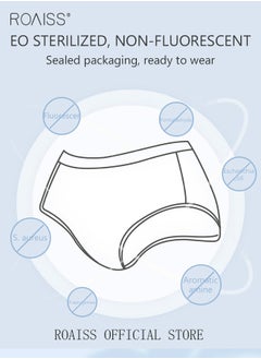 roaiss 10 Pack Set Women's Disposable Briefs Pregnant Confinement Postpartum Sterile High Stretch Panties Mid-waist Hygiene Soft Underpants Individual Package Underwear White  - Image 5
