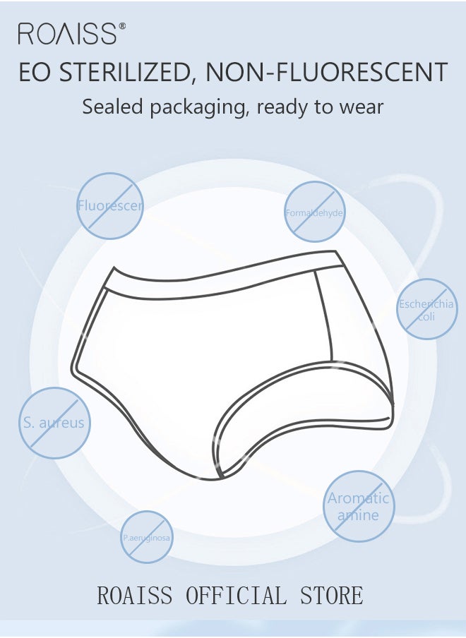 roaiss 10 Pack Set Women's Disposable Briefs Pregnant Confinement Postpartum Sterile High Stretch Panties Mid-waist Hygiene Soft Underpants Individual Package Underwear White  - Image 5