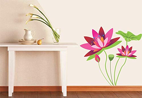 Asmi Collection Asmi Collections Wall Stickers Beautiful Lotus Flower  - Image 2