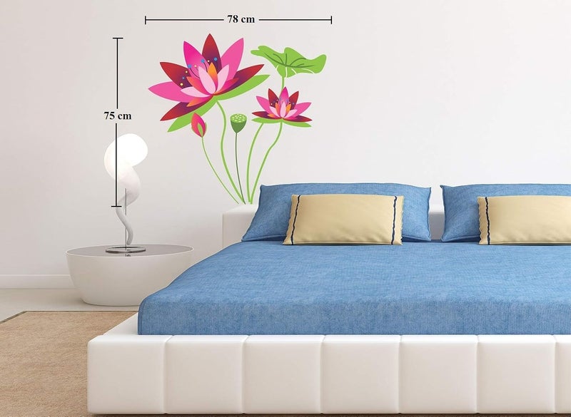 Asmi Collection Asmi Collections Wall Stickers Beautiful Lotus Flower  - Image 3