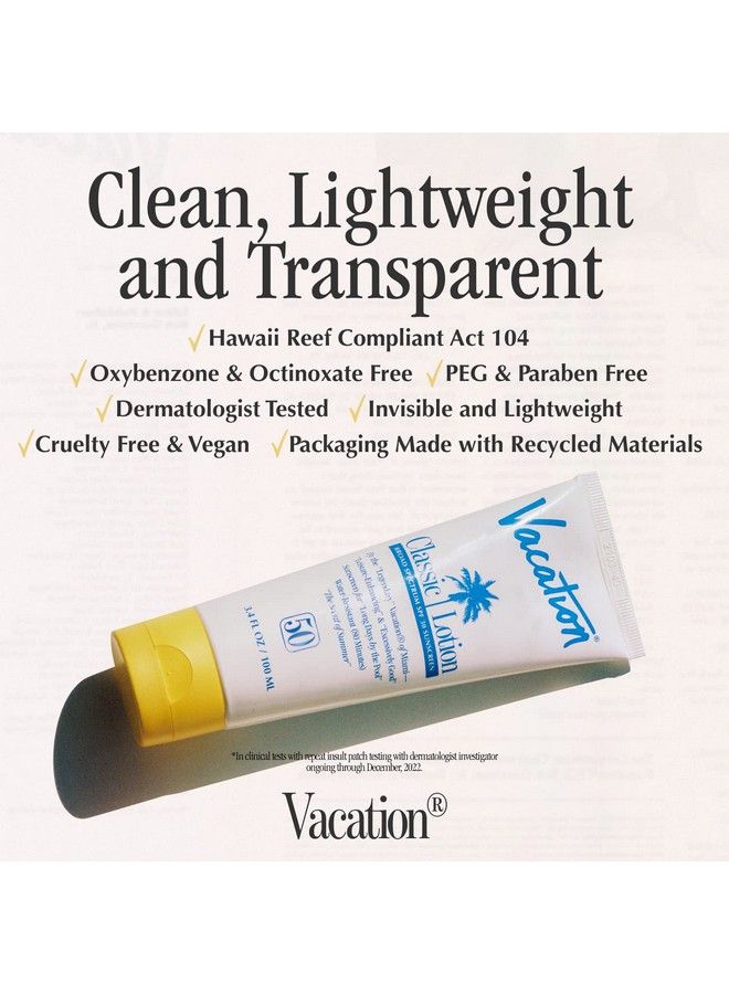 VACATION Classic Sunscreen Lotion Spf 50 With Air Freshener Water Resistant Broad Spectrum Sunscreen Sun Block Vegan Sun Tanning Lotion Body Lotion With Spf Spf 50 Sunscreen Suntan Lotion - Image 5