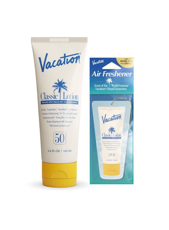 VACATION Classic Sunscreen Lotion Spf 50 With Air Freshener Water Resistant Broad Spectrum Sunscreen Sun Block Vegan Sun Tanning Lotion Body Lotion With Spf Spf 50 Sunscreen Suntan Lotion - Image 2