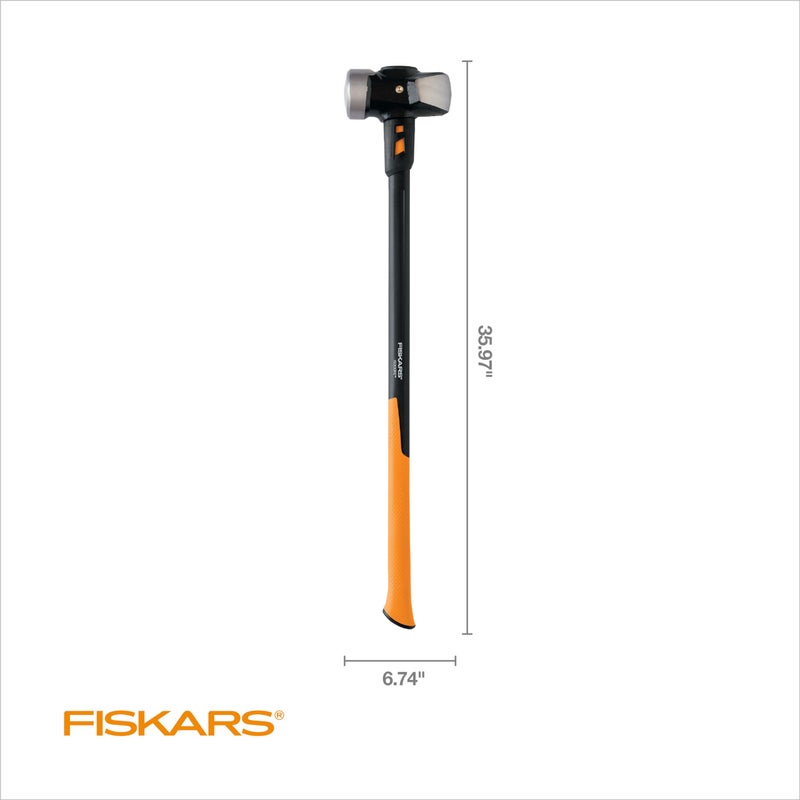 Fiskars Pro IsoCore Sledge Hammer for Demolition, Extra Large Wedged Driving Face, Shock Control System, 8lbs, 36 in - Image 5