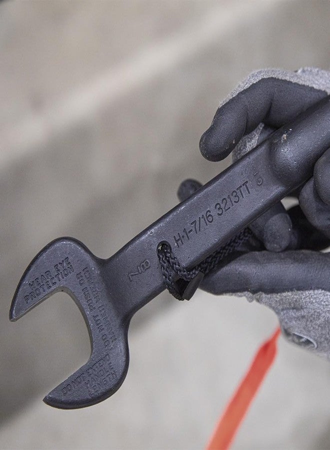 KLEIN TOOLS 3213TT Construction Spud Wrench with Tether Hole, 1-7/16-Inch Nominal Opening, 7/8-Inch Bolt for US Heavy Nut - Image 5